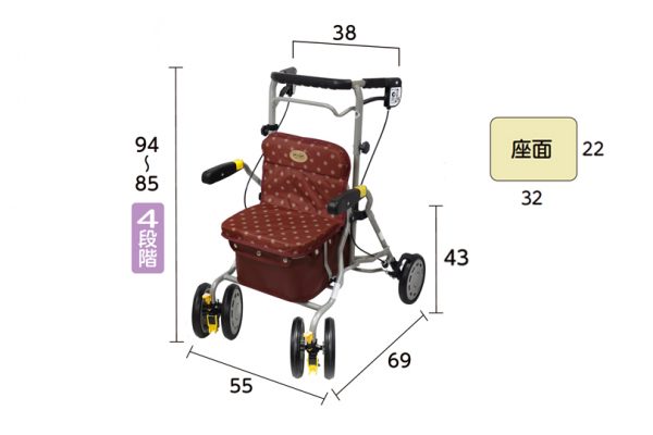 シンフォニー シンフォニー ラクーン 花柄ドットエンジ